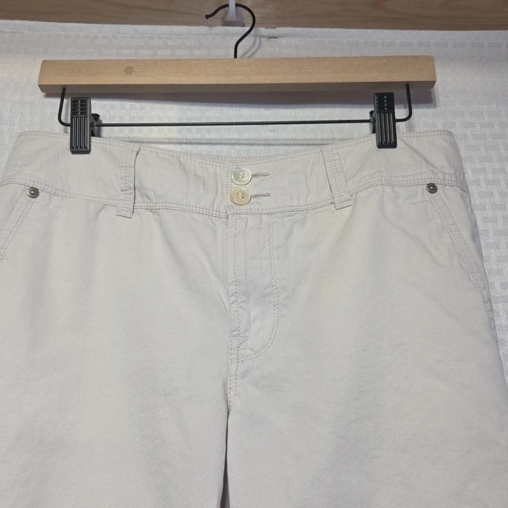 7 For All‎ Mankind Women's Ginger Wide Leg Pants Beige Size 29 100% Cotton